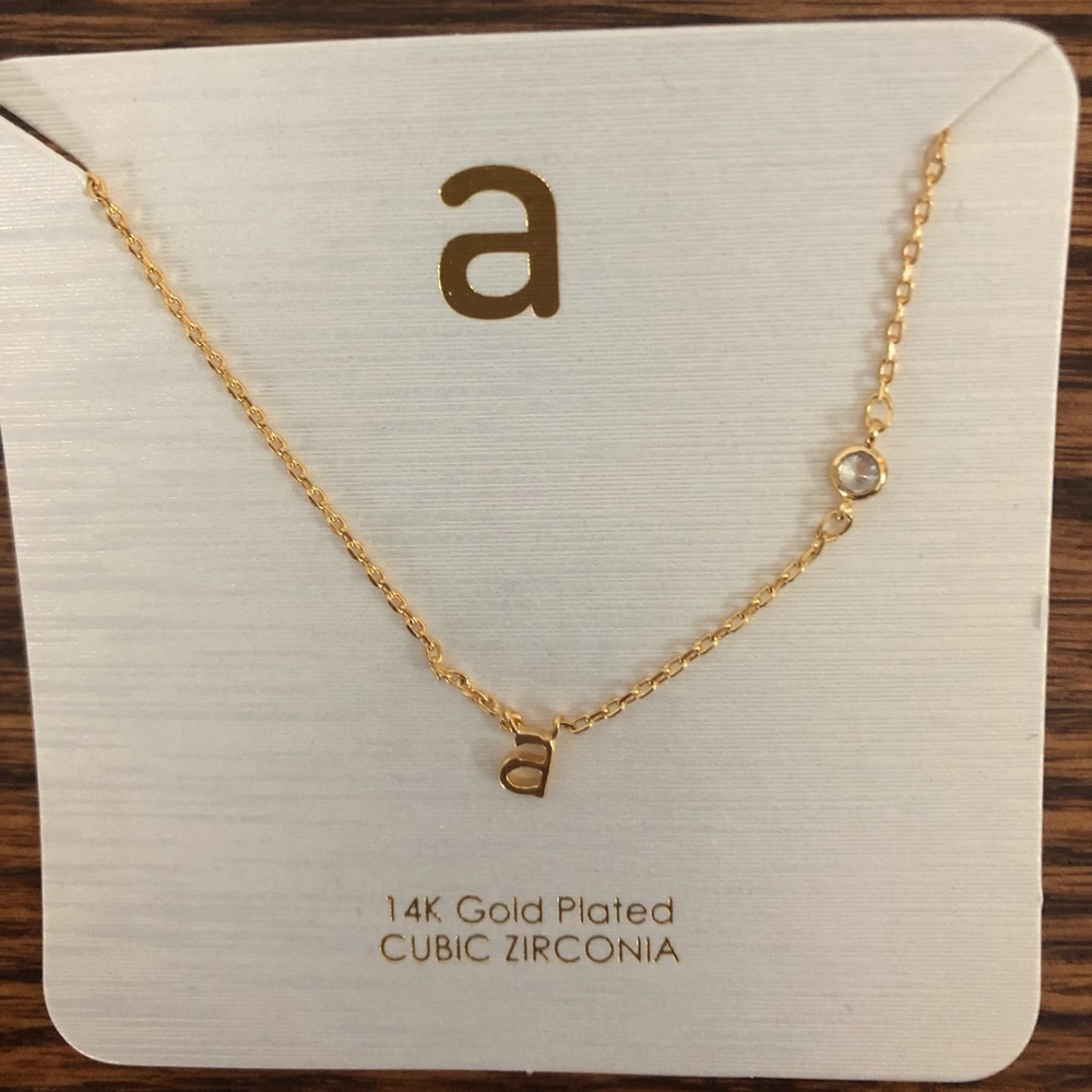 Gold Plated “A” necklace